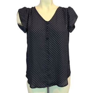 Philosophy‎ Black & White Polka Dot Blouse Size XS